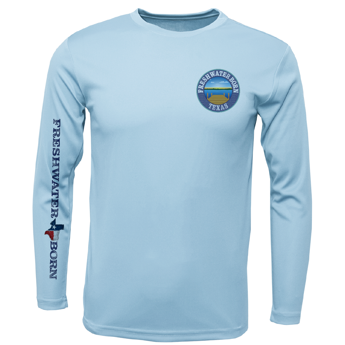 State of Texas Freshwater Born Men's Long Sleeve UPF 50+ Dry-Fit Shirt