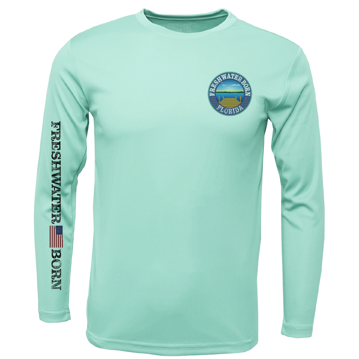 Florida Freshwater Born "Surrender The Booty" Men's Long Sleeve UPF 50+ Dry-Fit Shirt