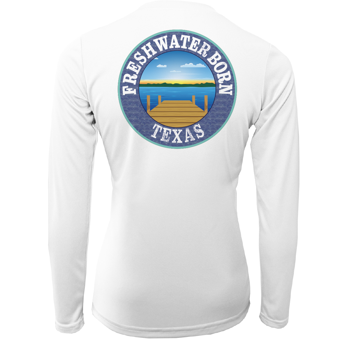 Texas Freshwater Born SUP Flag Women's Long Sleeve UPF 50+ Dry-Fit Shirt