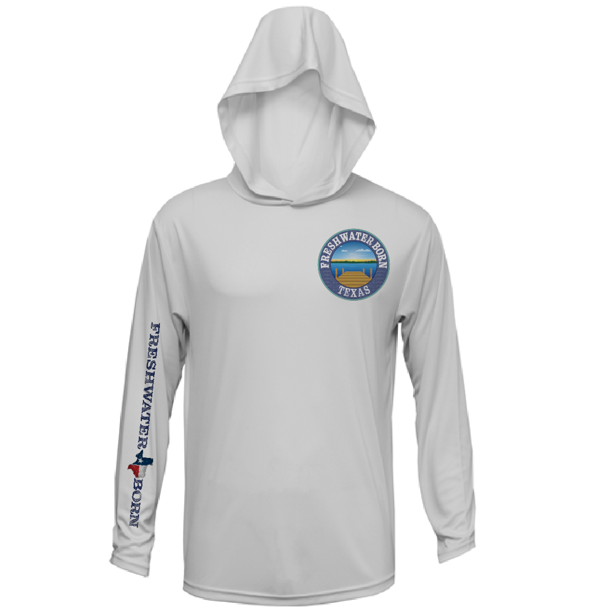 Texas Freshwater Born "Surrender The Booty" Men's Long Sleeve UPF 50+ Dry-Fit Hoodie