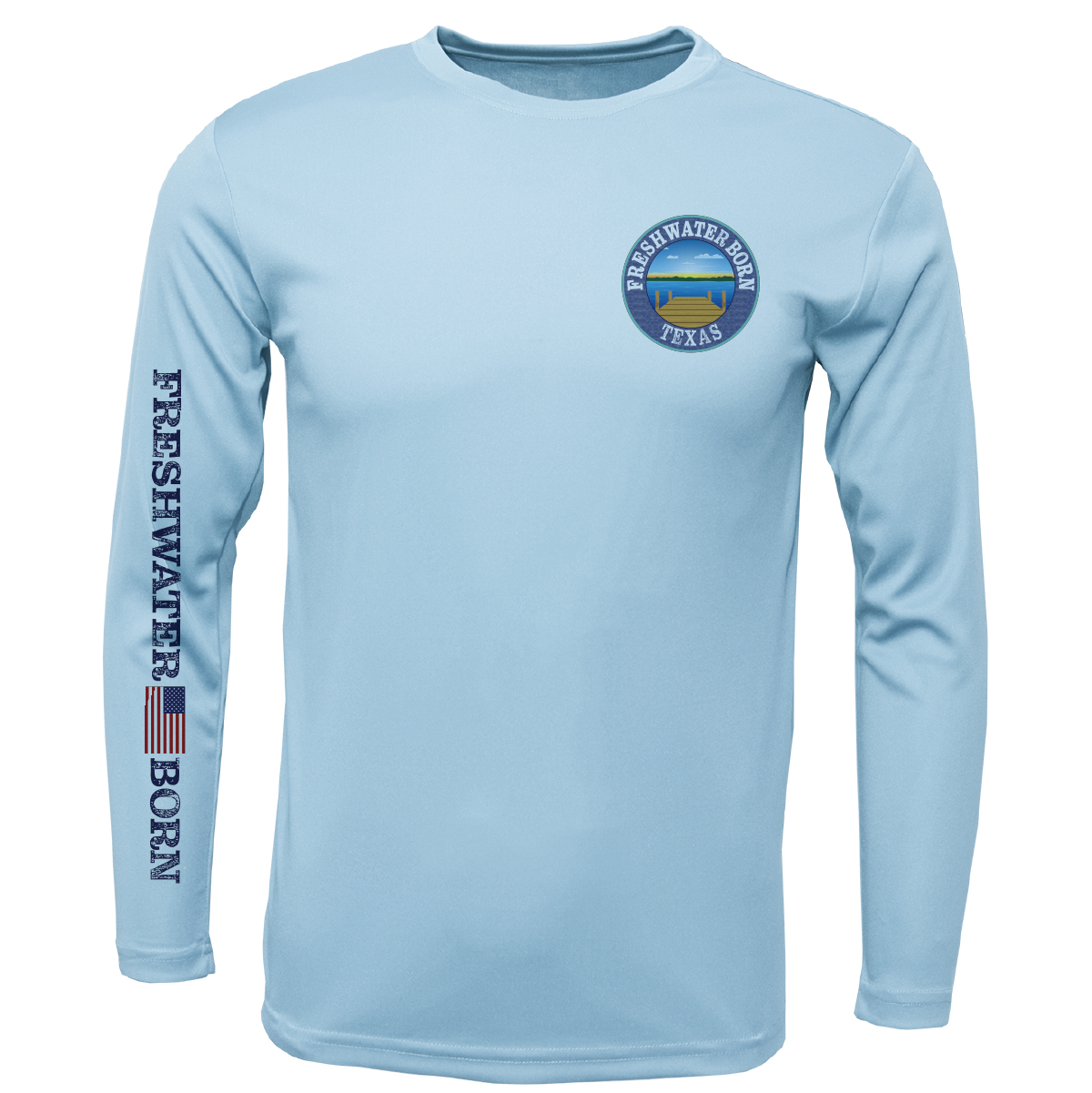Texas Freshwater Born "All For Rum and Rum For All" Men's Long Sleeve UPF 50+ Dry-Fit Shirt