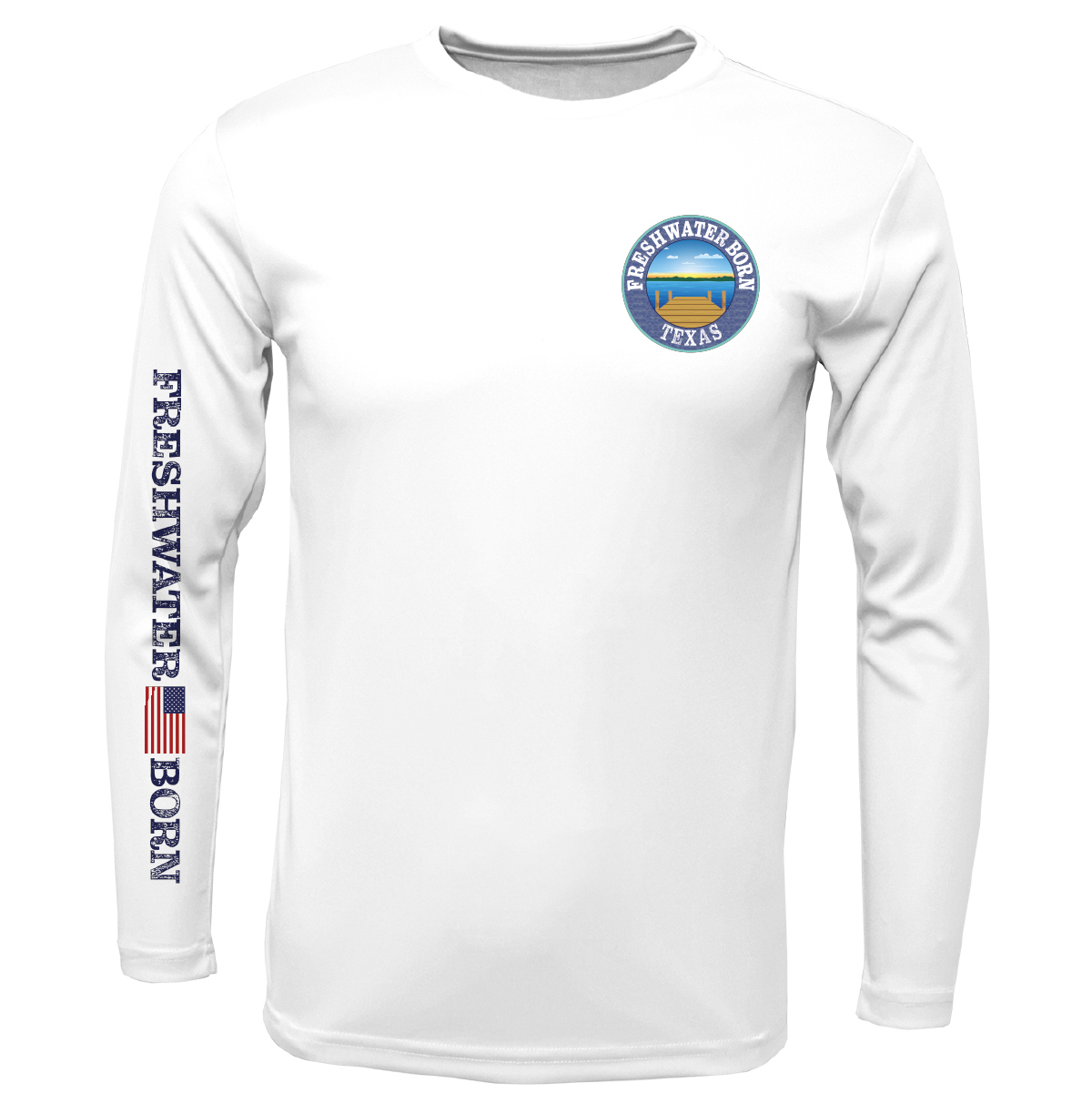 Texas Freshwater Born Kraken Men's Long Sleeve UPF 50+ Dry-Fit Shirt