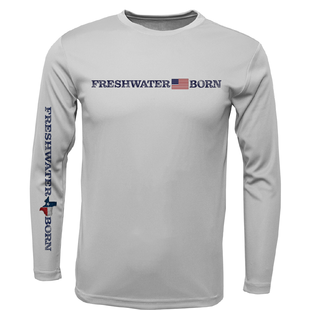Texas Freshwater Born Linear Logo Boy's Long Sleeve UPF 50+ Dry-Fit Shirt