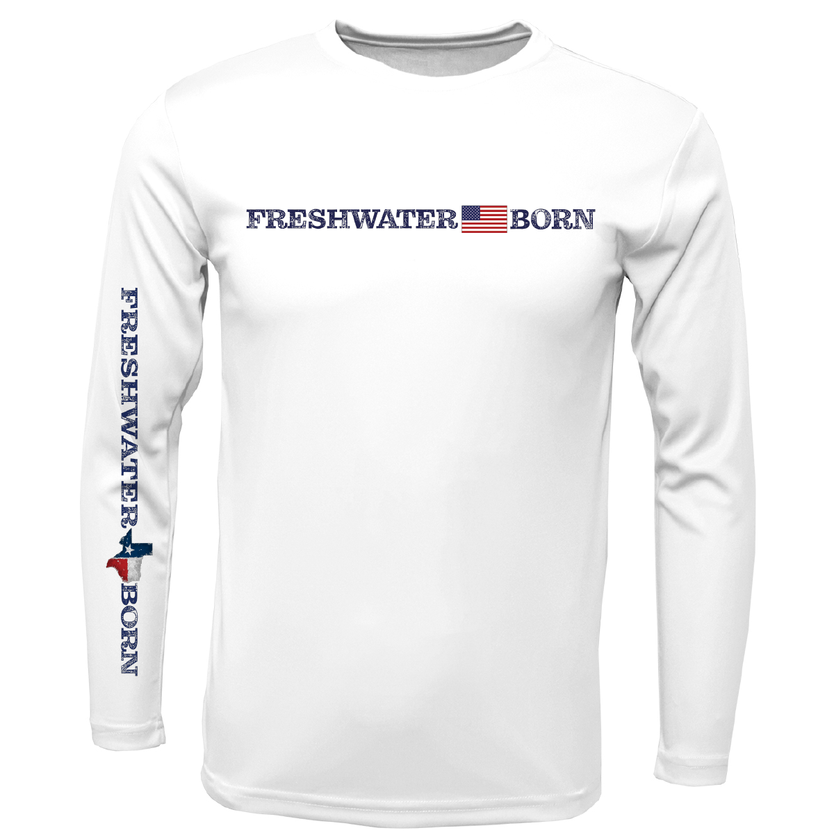 Texas Freshwater Born Linear Logo Girl's Long Sleeve UPF 50+ Dry-Fit Shirt