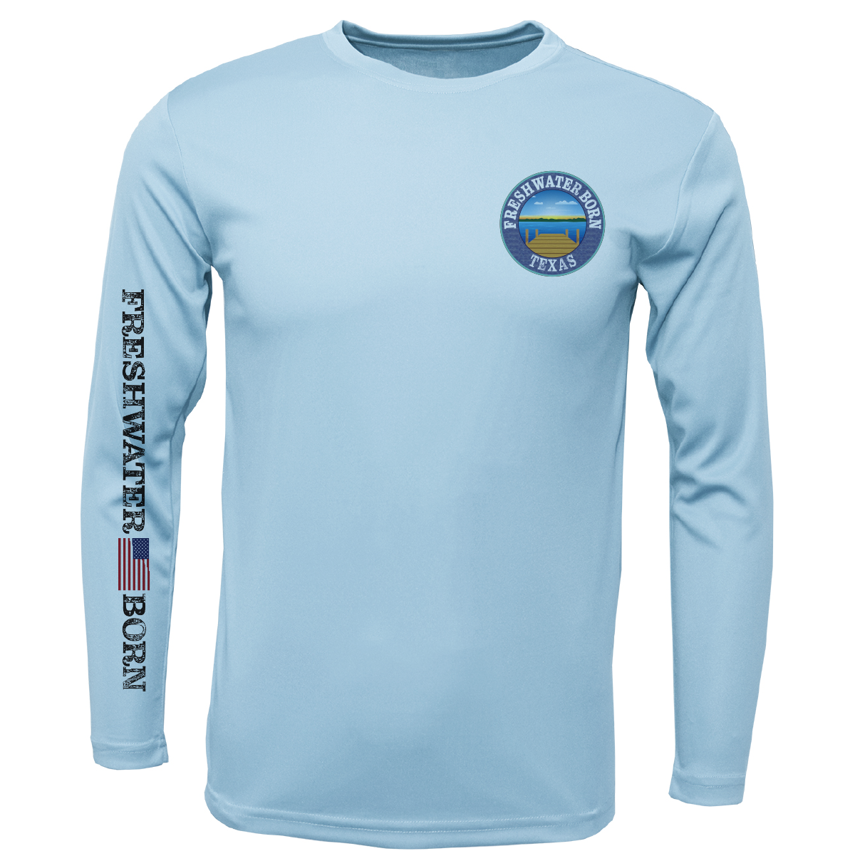 Texas Freshwater Born "Surrender The Booty" Men's Long Sleeve UPF 50+ Dry-Fit Shirt