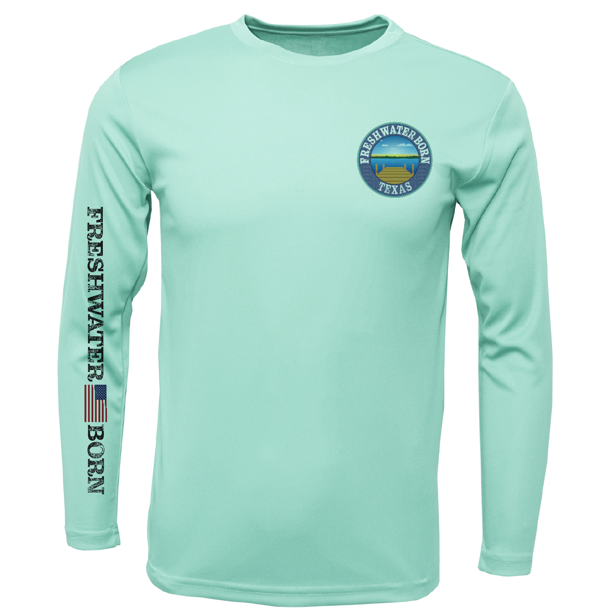 Texas Freshwater Born "Surrender The Booty" Boy's Long Sleeve UPF 50+ Dry-Fit Shirt