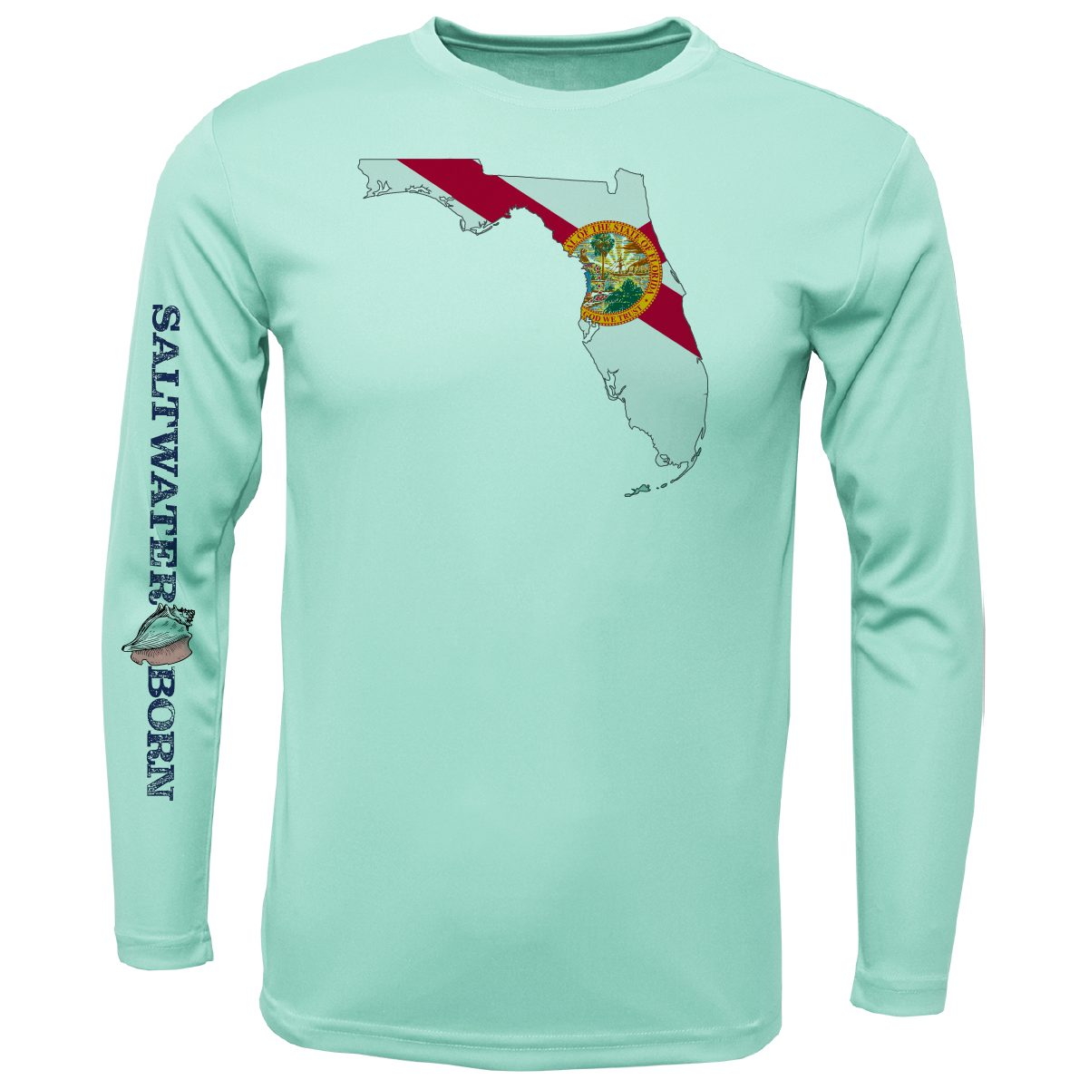 Key West, FL State of Florida Boy's Long Sleeve UPF 50+ Dry-Fit Shirt