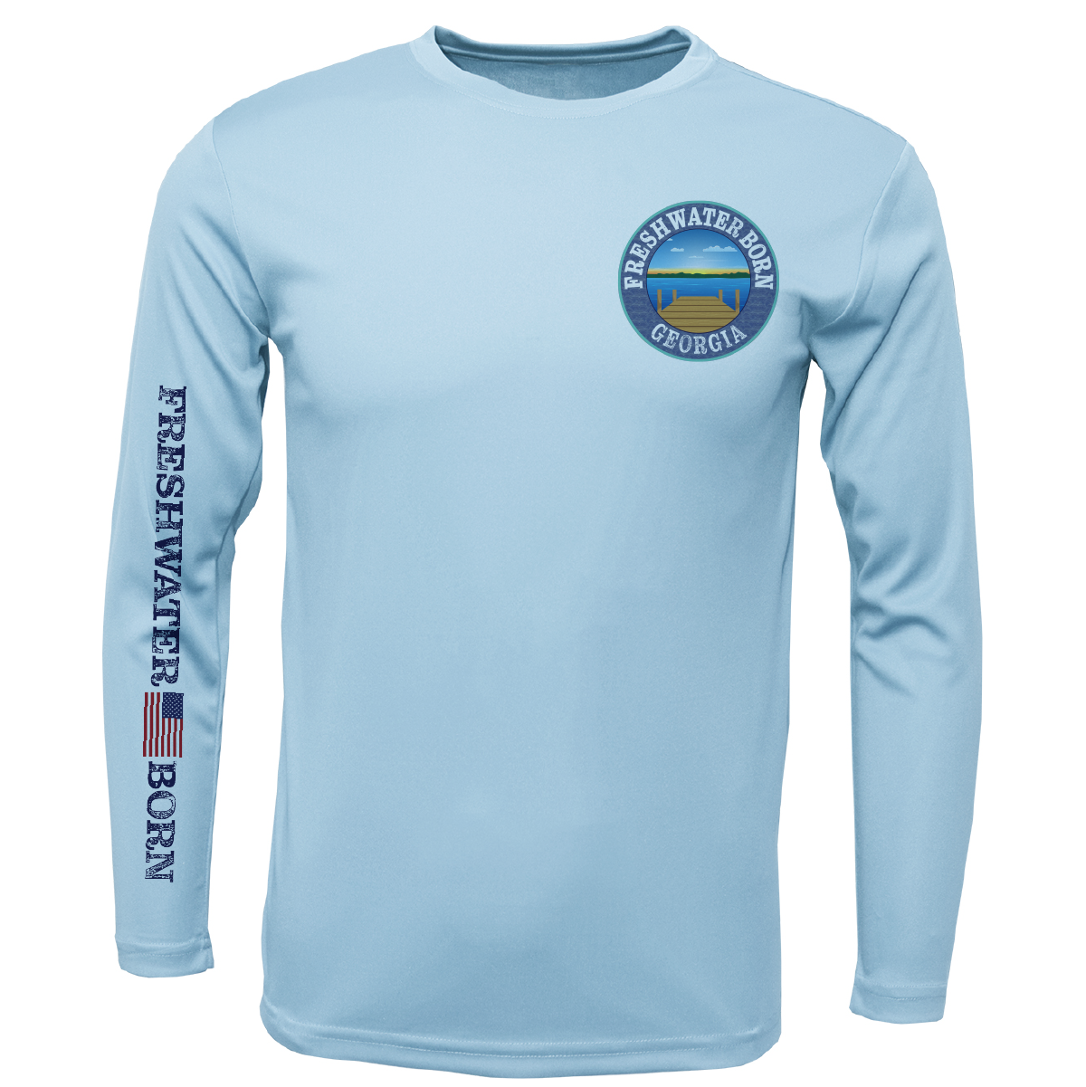 Georgia Freshwater Born "All For Rum and Rum For All" Men's Long Sleeve UPF 50+ Dry-Fit Shirt