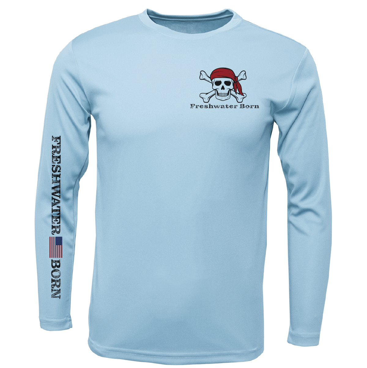 Freshwater Born "All For Rum and Rum For All" Men's Long Sleeve UPF 50+ Dry-Fit Shirt