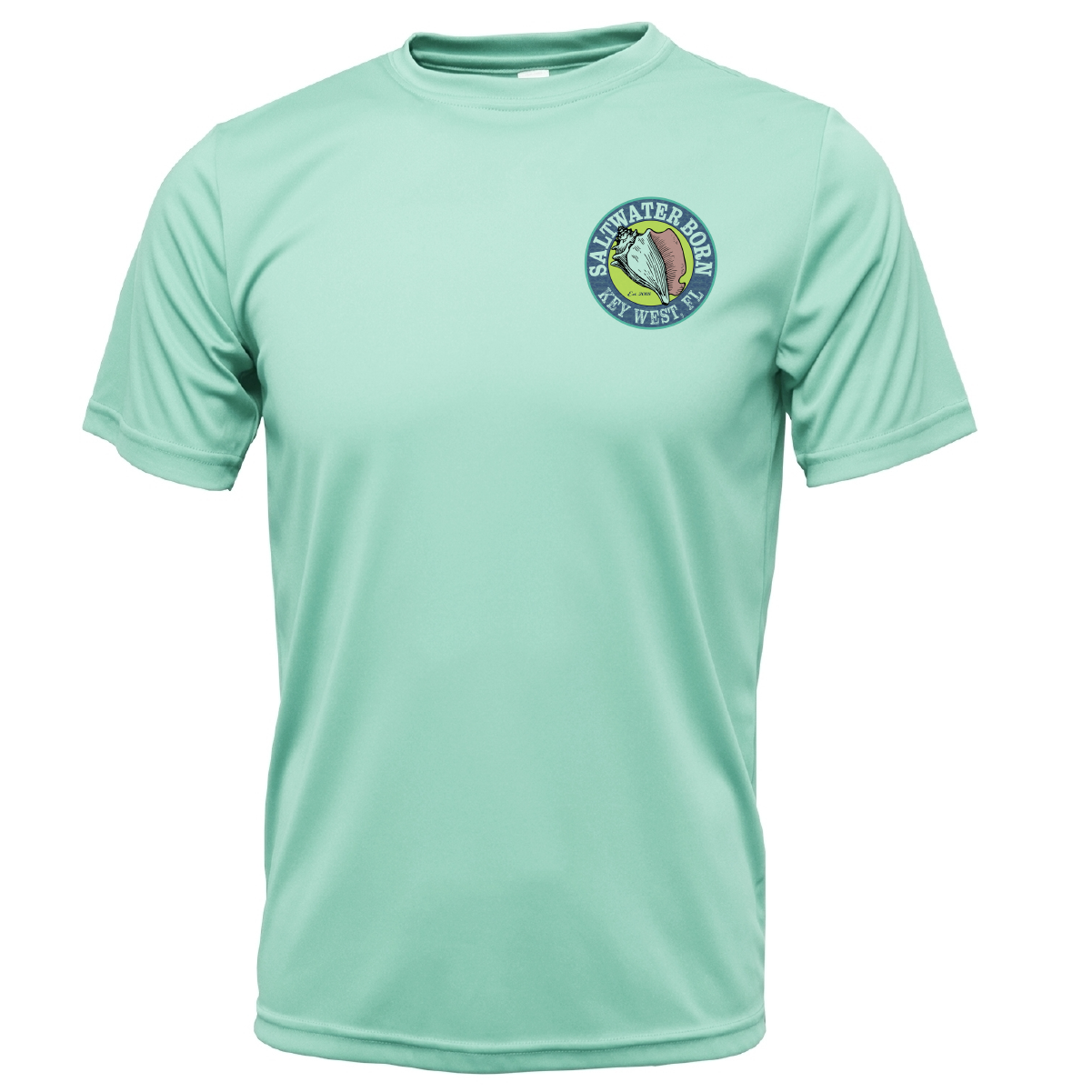 Key West, FL Island Time Men's Short Sleeve UPF 50+ Dry-Fit Shirt