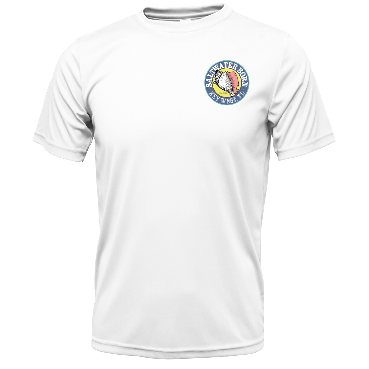 Key West, FL Island Time Men's Short Sleeve UPF 50+ Dry-Fit Shirt