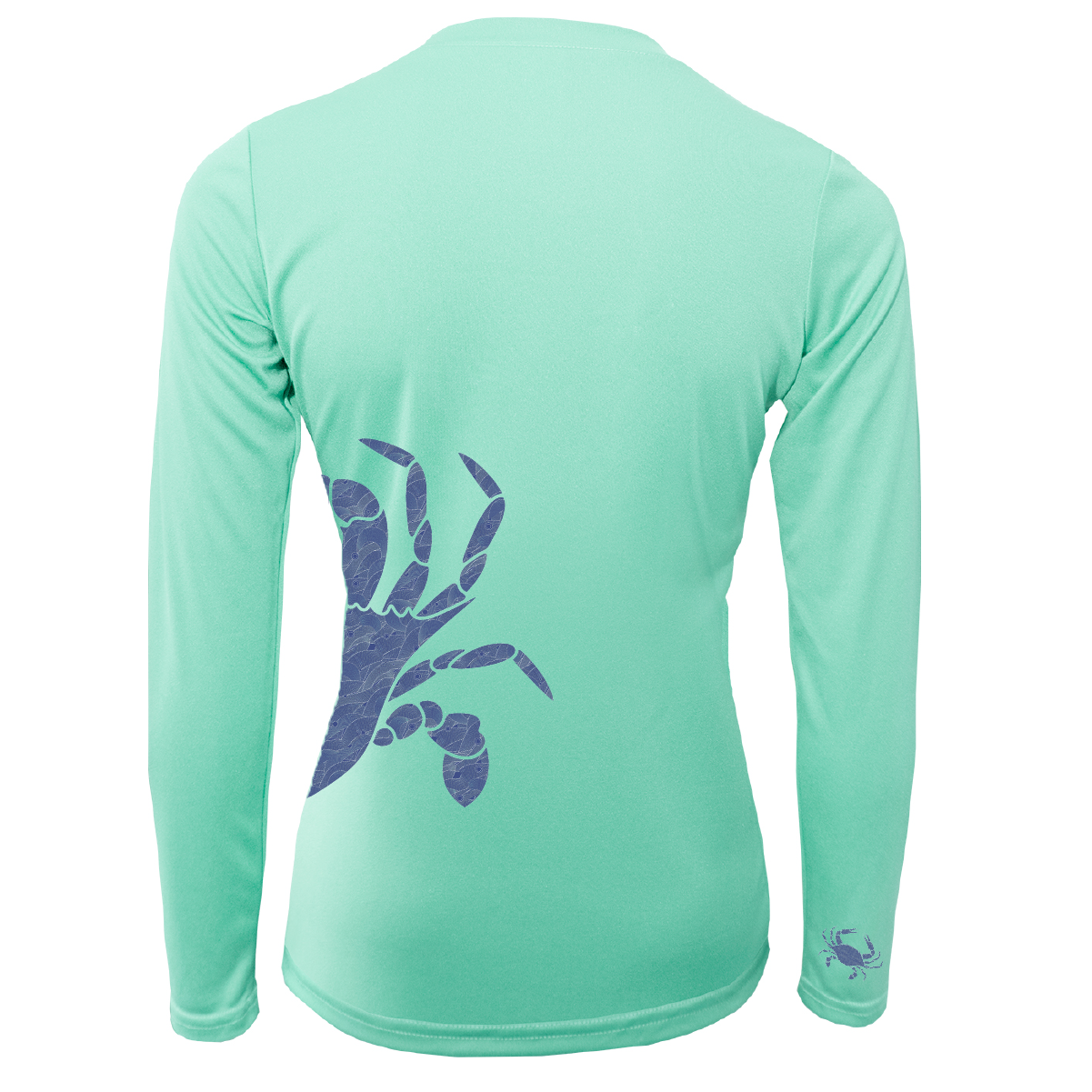Blue Crab Wrap Women's Long Sleeve UPF 50+ Dry-Fit Shirt