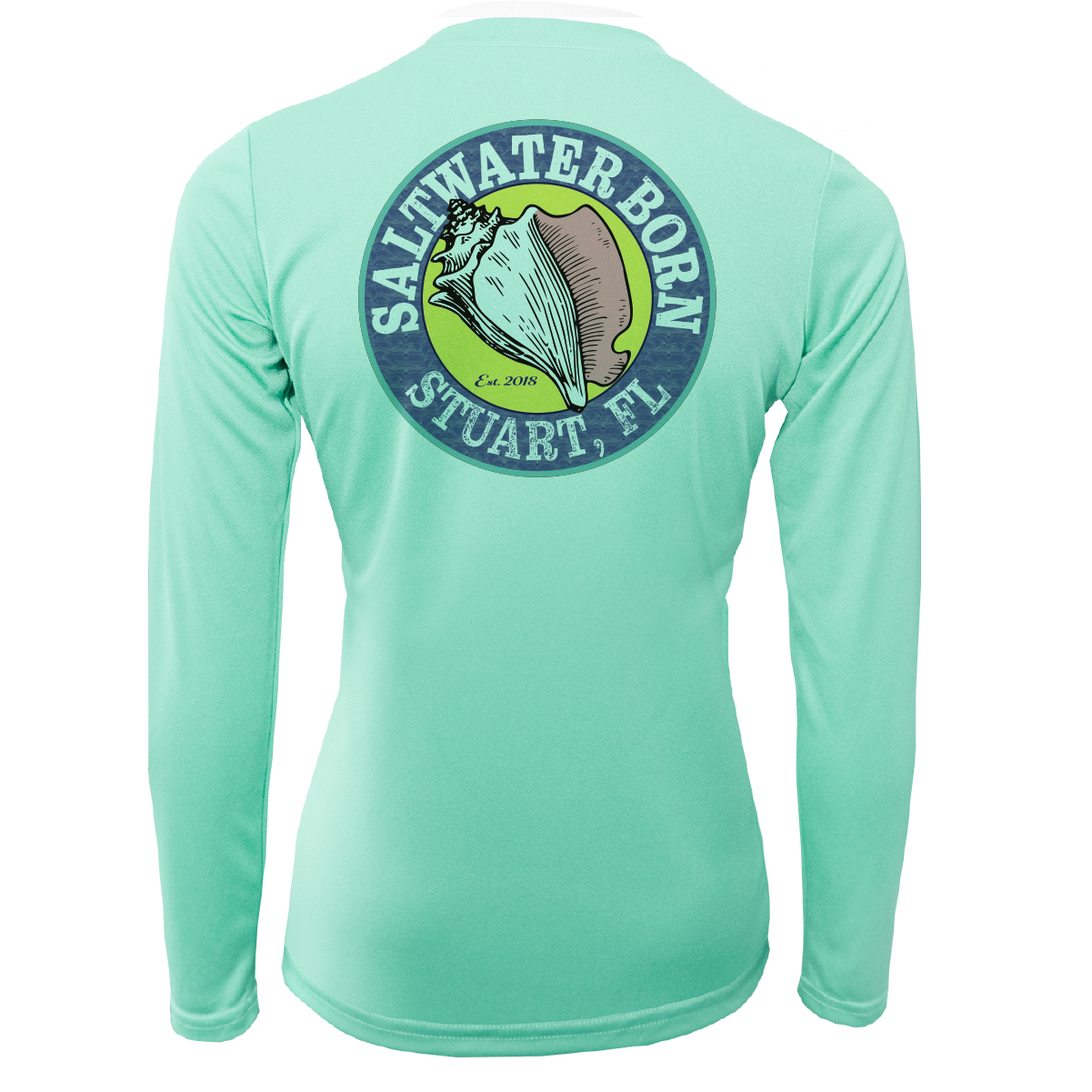 Linear Logo Stuart Florida Girl Long Sleeve UPF 50+ Dry-Fit Shirt