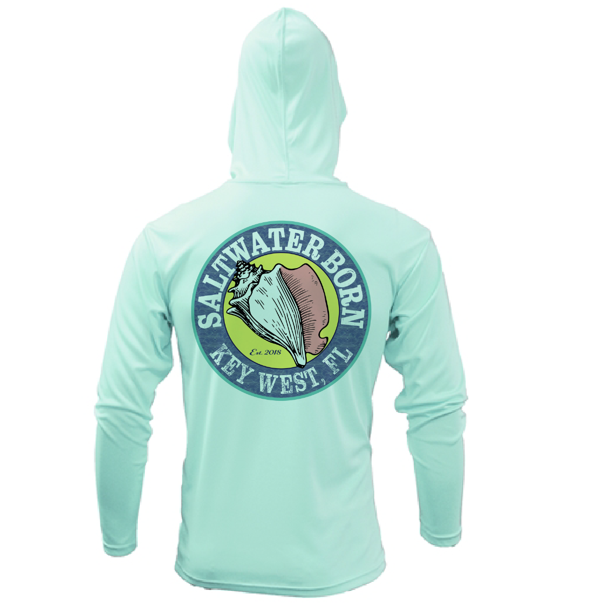 Key West, FL Linear Logo Long Sleeve UPF 50+ Dry-Fit Hoodie