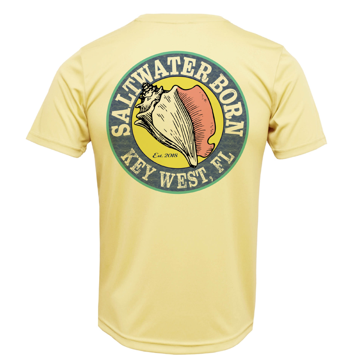 Key West, FL Mahi on Chest Short Sleeve UPF 50+ Dry-Fit Shirt