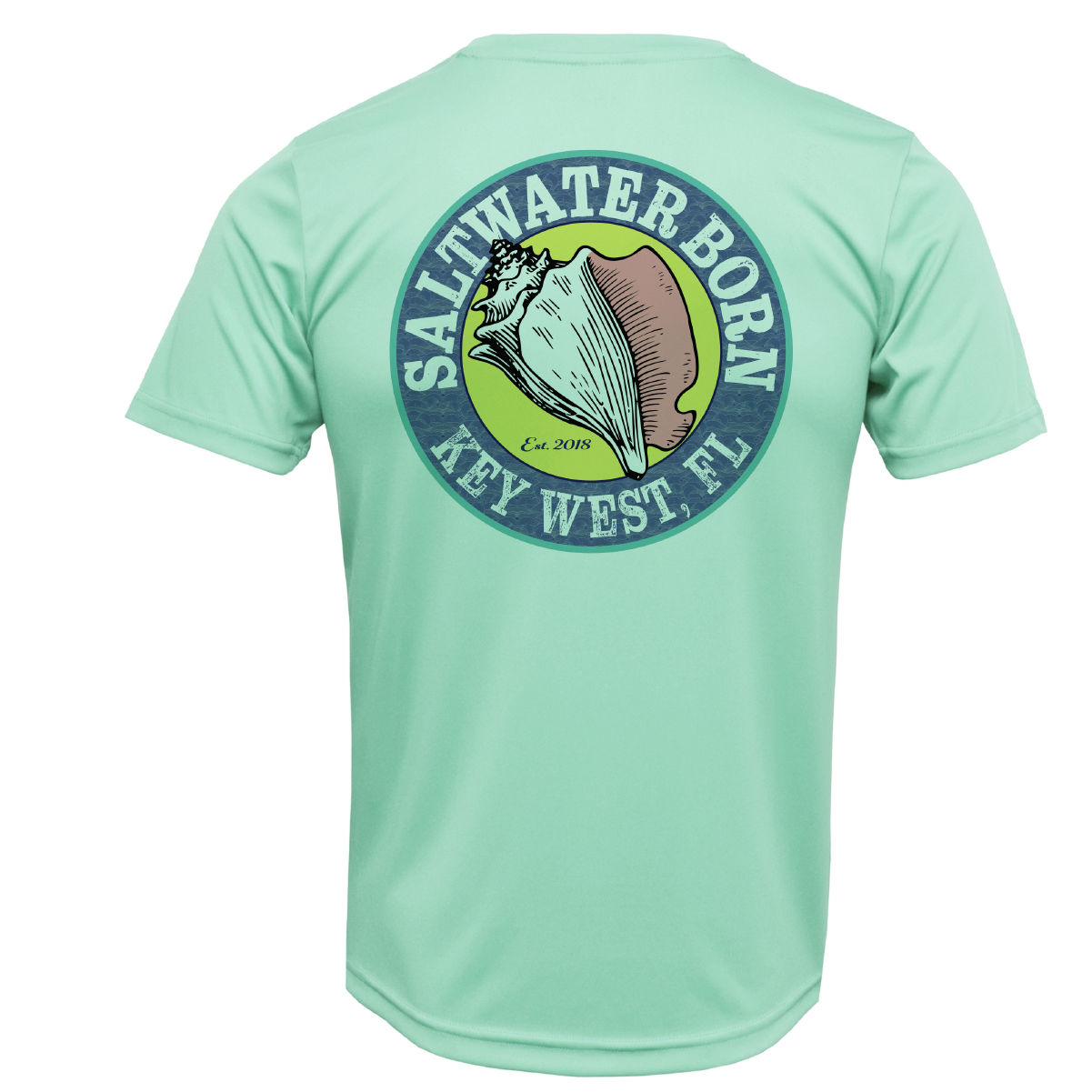 Key West, FL Mahi on Chest Short Sleeve UPF 50+ Dry-Fit Shirt