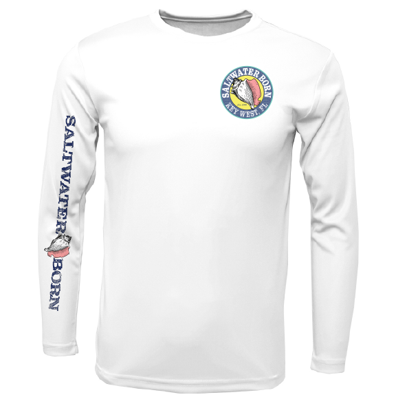 Key West, FL Island Time Men's Long Sleeve UPF 50+ Dry-Fit Shirt