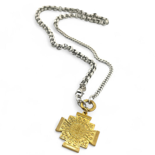 GINA CARMEN ADELE 340-50 MEDALLION NECKLACE