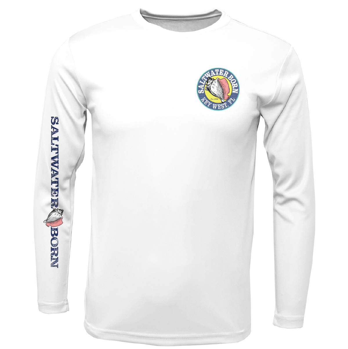 Key West, FL Realistic Lobster Men's Long Sleeve UPF 50+ Dry-Fit Shirt