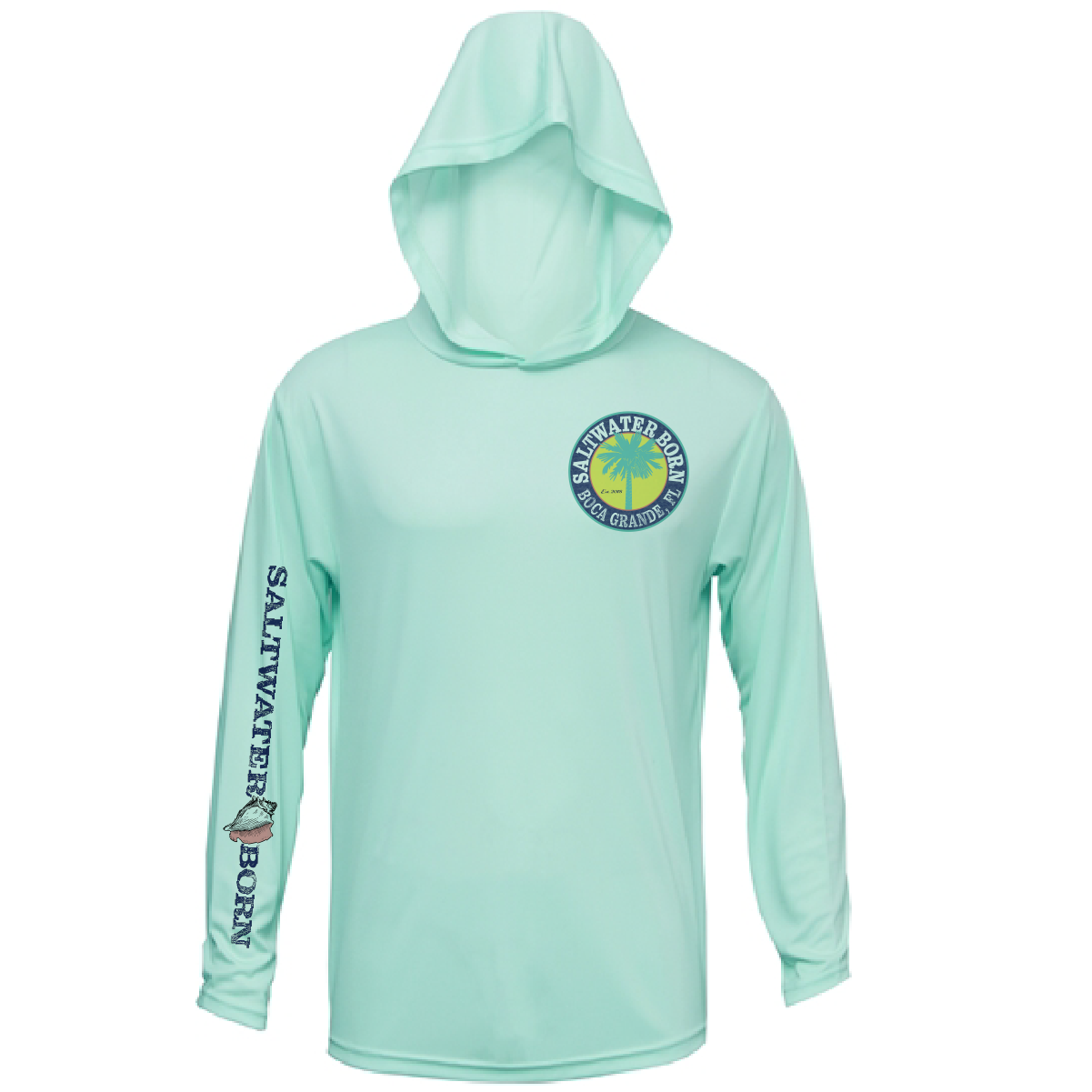 Boca Grande, FL Action Tarpon Long Sleeve UPF 50+ Dry-Fit Hoodie