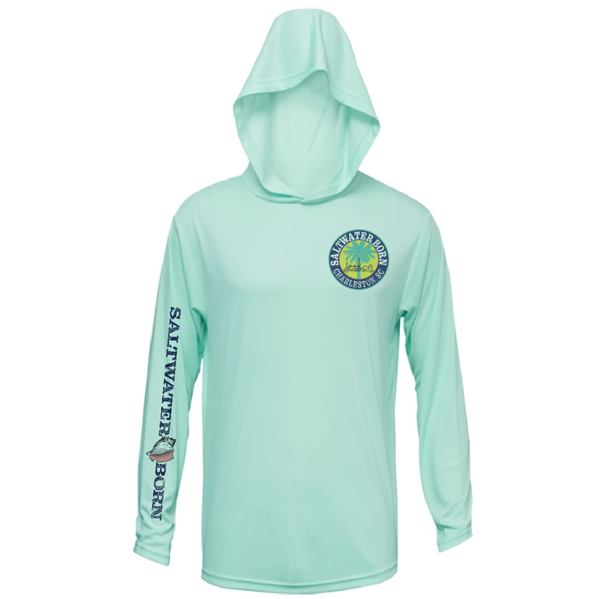 Charleston, SC Kraken Palmetto Logo Men's Long Sleeve UPF 50+ Dry-Fit Hoodie