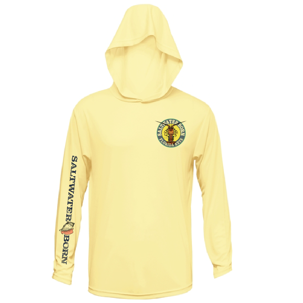 Florida Keys Realistic Lobster Long Sleeve UPF 50+ Dry-Fit Hoodie