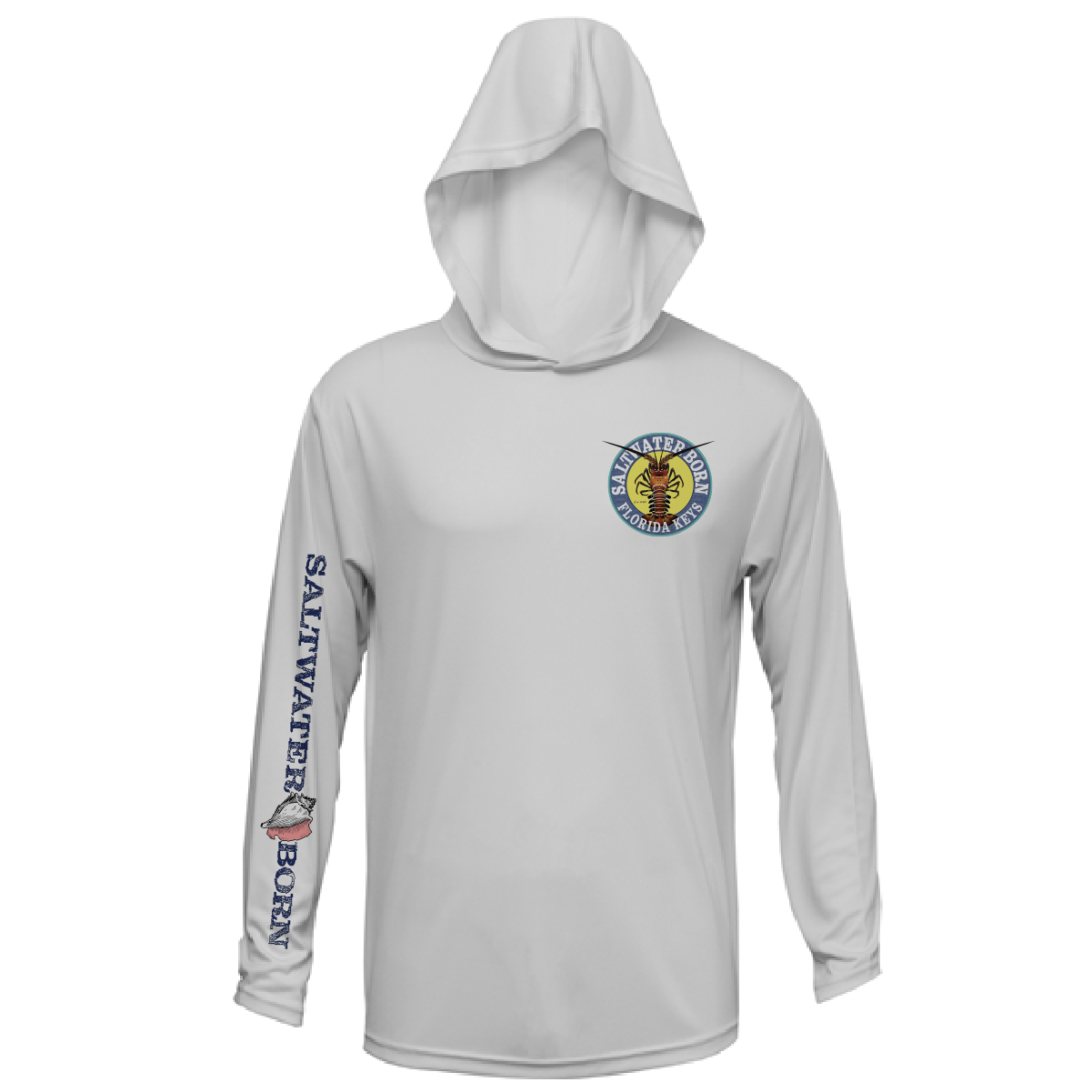 Florida Keys Realistic Lobster Long Sleeve UPF 50+ Dry-Fit Hoodie