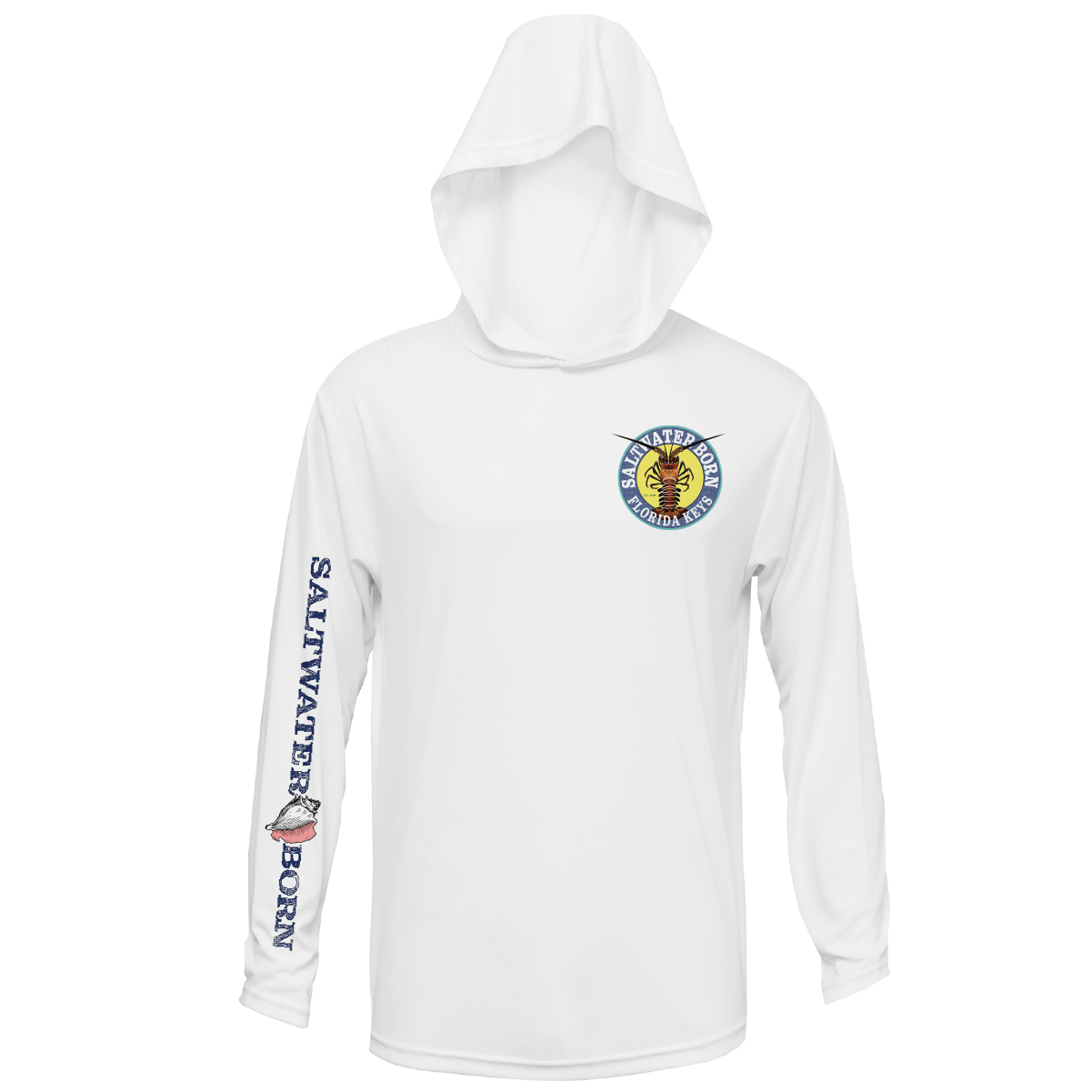 Florida Keys Realistic Lobster Long Sleeve UPF 50+ Dry-Fit Hoodie