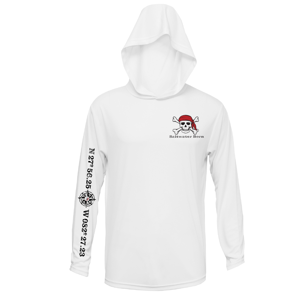 Saltwater Born "All for Rum and Rum for All" Long Sleeve UPF 50+ Dry-Fit Hoodie