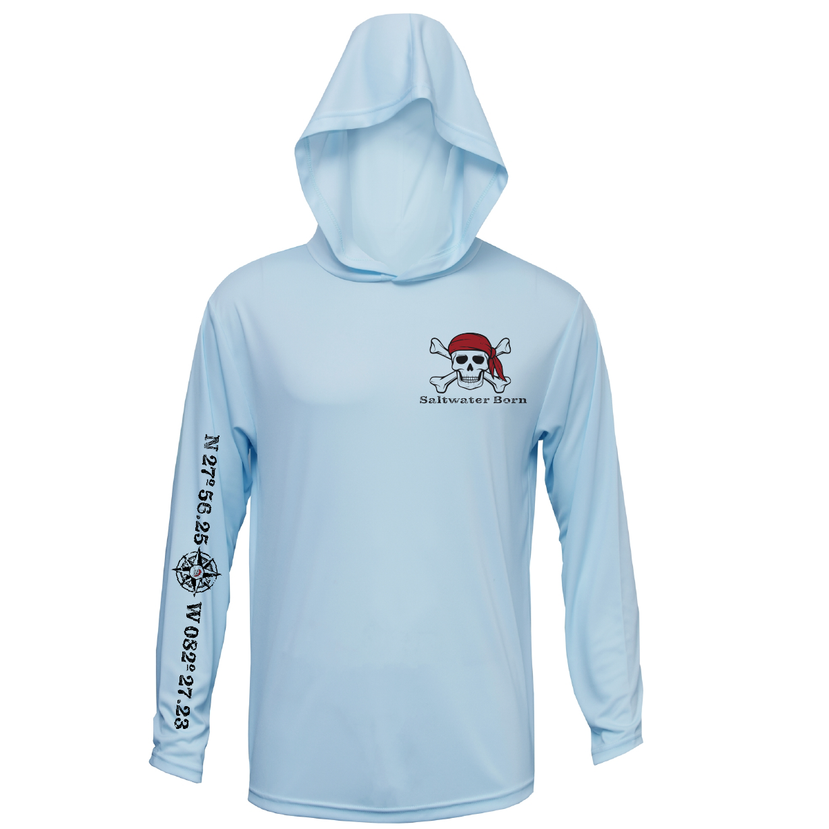 Saltwater Born "All for Rum and Rum for All" Long Sleeve UPF 50+ Dry-Fit Hoodie