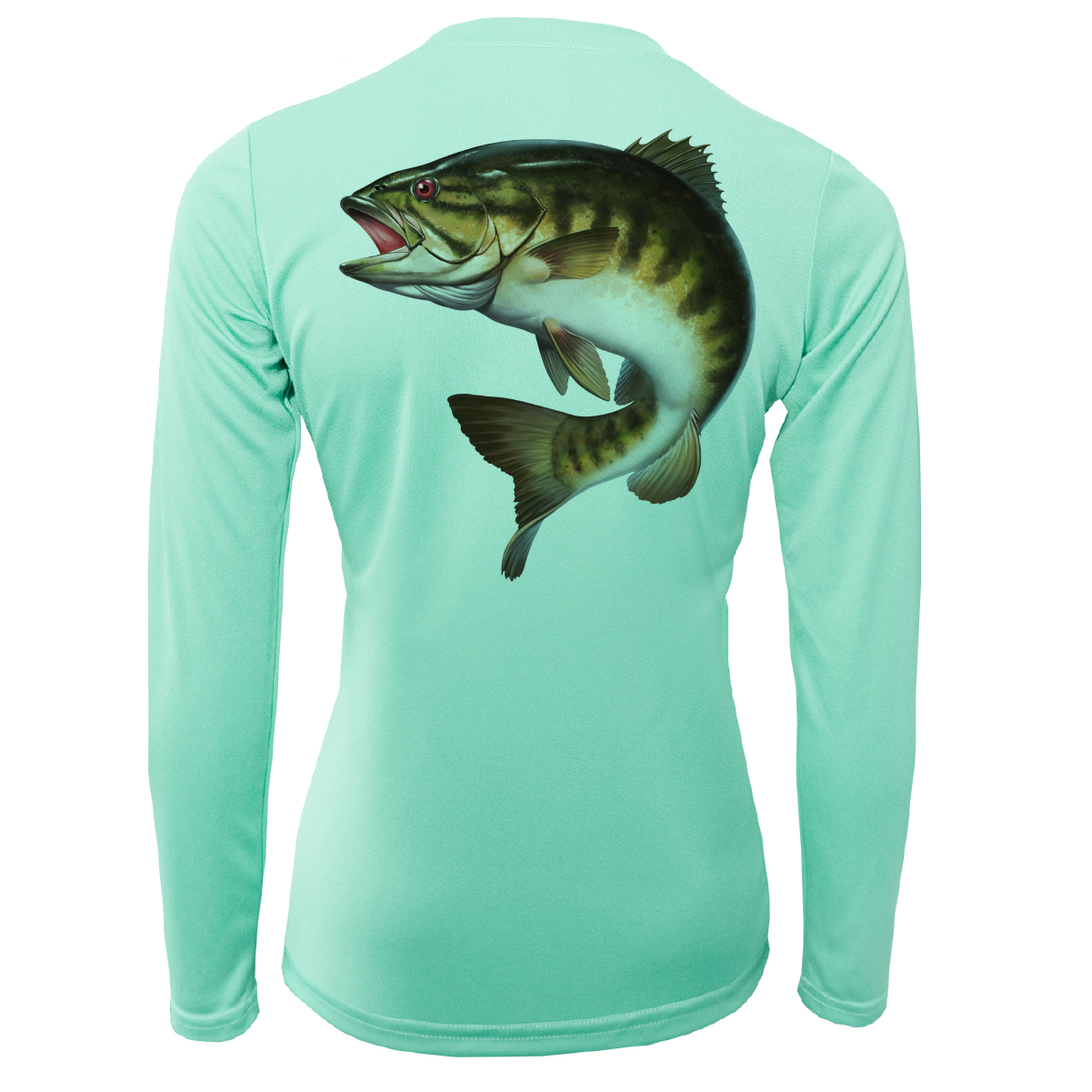 Michigan Freshwater Born Smallmouth Bass Women's Long Sleeve UPF 50+ Dry-Fit Shirt