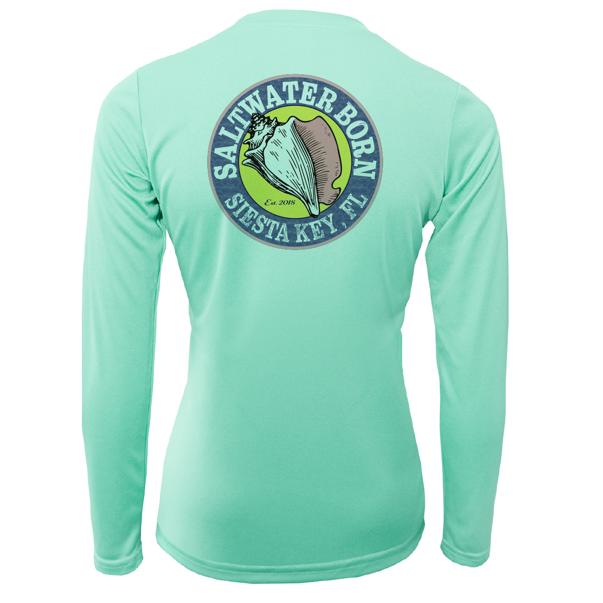Siesta Key "Saltwater Hair...Don't Care" Long Sleeve UPF 50+ Dry-Fit Shirt