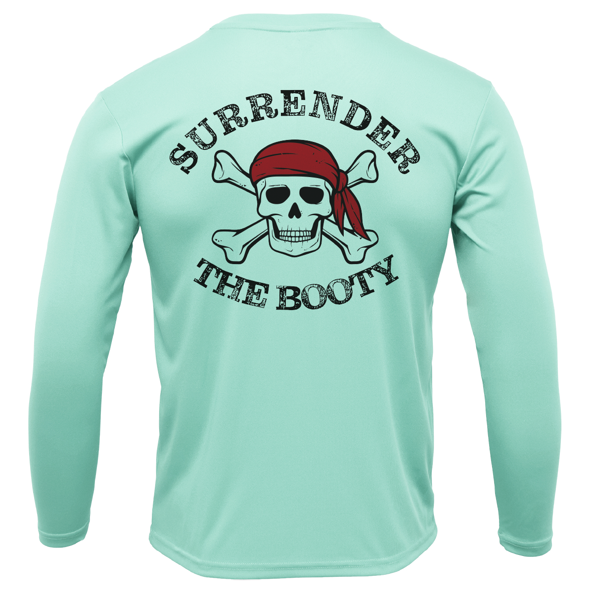 Siesta Key, FL "Surrender The Booty" Men's Long Sleeve UPF 50+ Dry-Fit Shirt