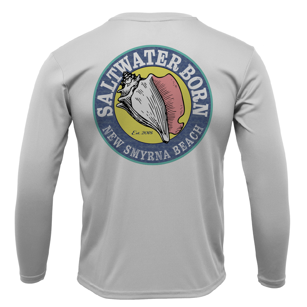 New Smyrna Beach, FL Logo Men's Long Sleeve UPF 50+ Dry-Fit Shirt