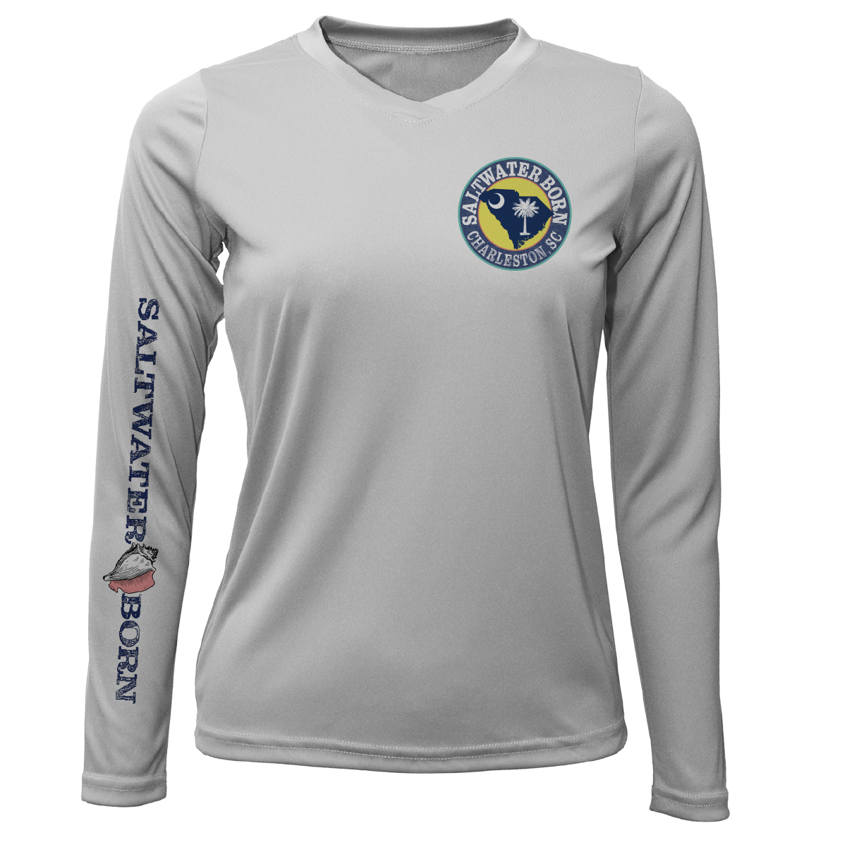 Charleston, SC Kraken State Logo Women's Long Sleeve UPF 50 + Dry-Fit Shirt