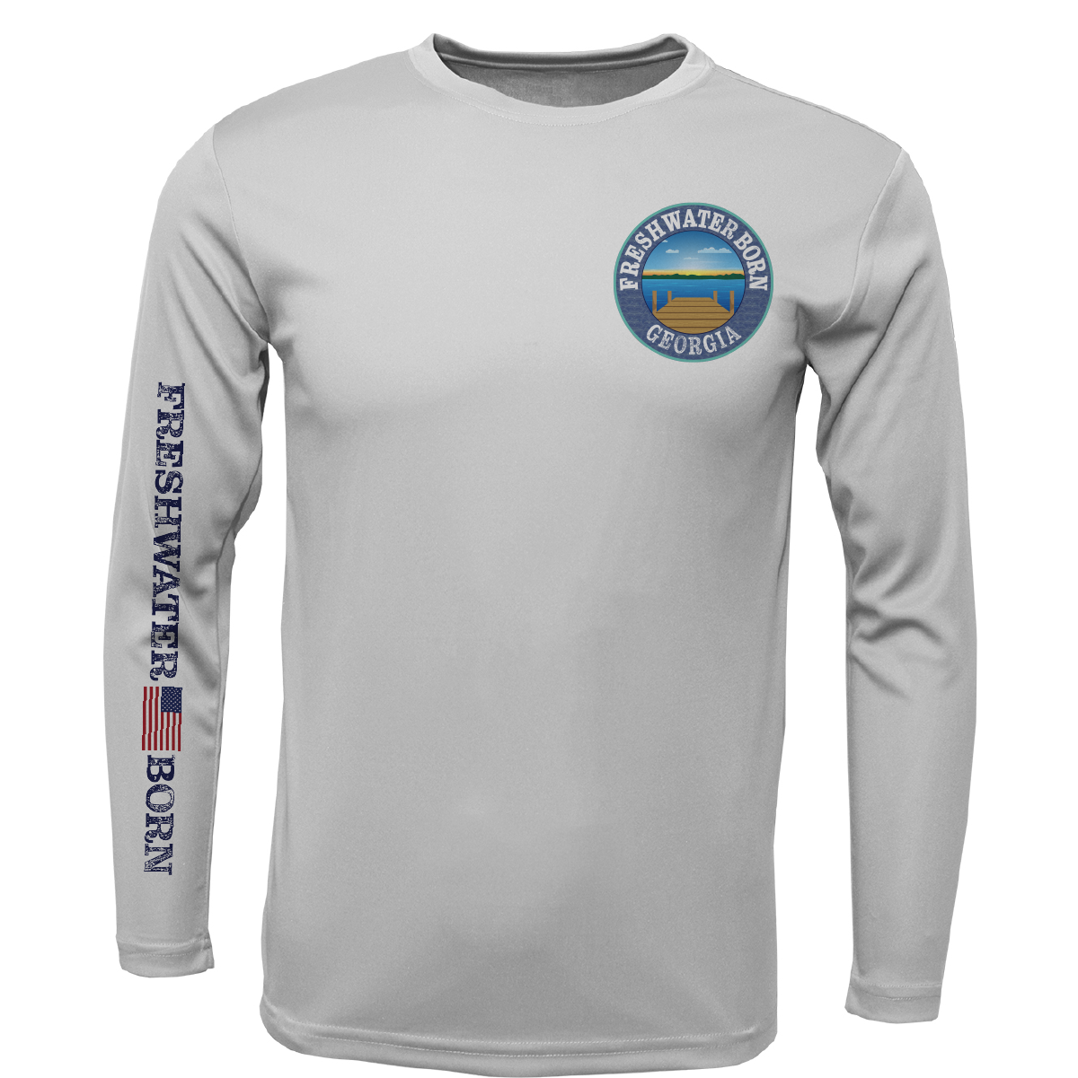 Georgia Freshwater Born "All For Rum and Rum For All" Men's Long Sleeve UPF 50+ Dry-Fit Shirt