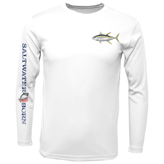 Yellowfin Tuna on Chest Long Sleeve UPF 50+ Dry-Fit Shirt