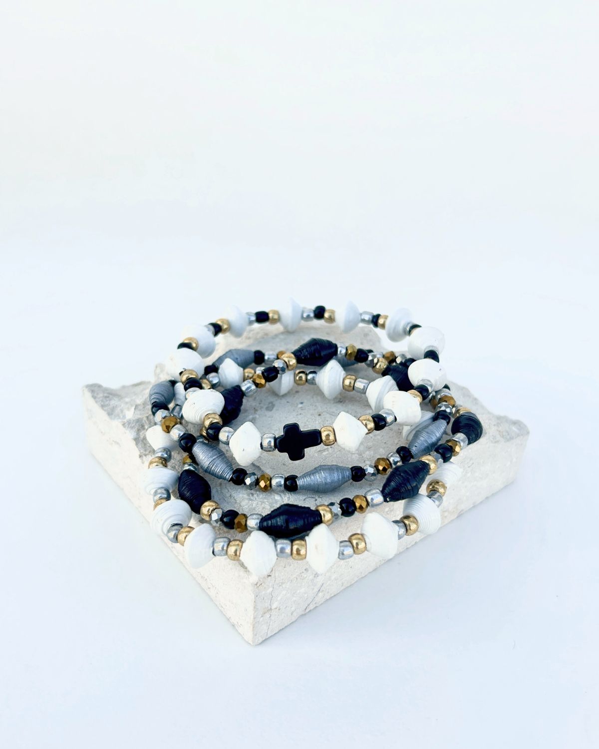 Mirielle Paper Bead Bracelet Set