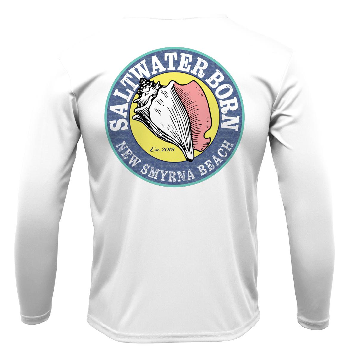 New Smyrna Beach, FL Logo Men's Long Sleeve UPF 50+ Dry-Fit Shirt