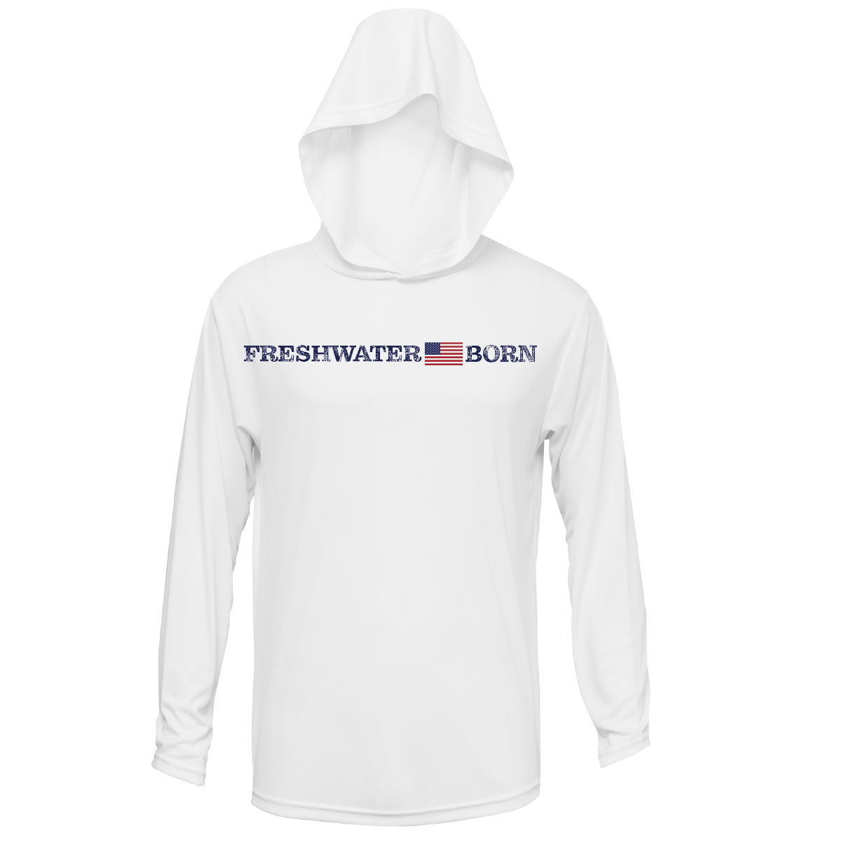 Michigan Freshwater Born Women's Linear Logo Long Sleeve UPF 50+ Dry-Fit Hoodie