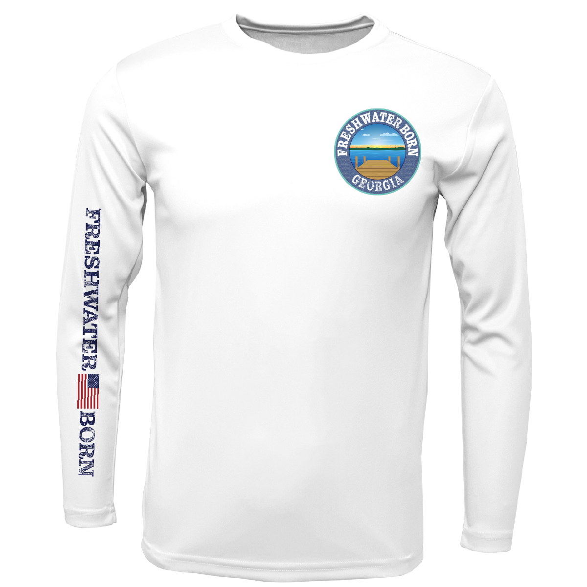 Georgia Freshwater Born "All For Rum and Rum For All" Men's Long Sleeve UPF 50+ Dry-Fit Shirt