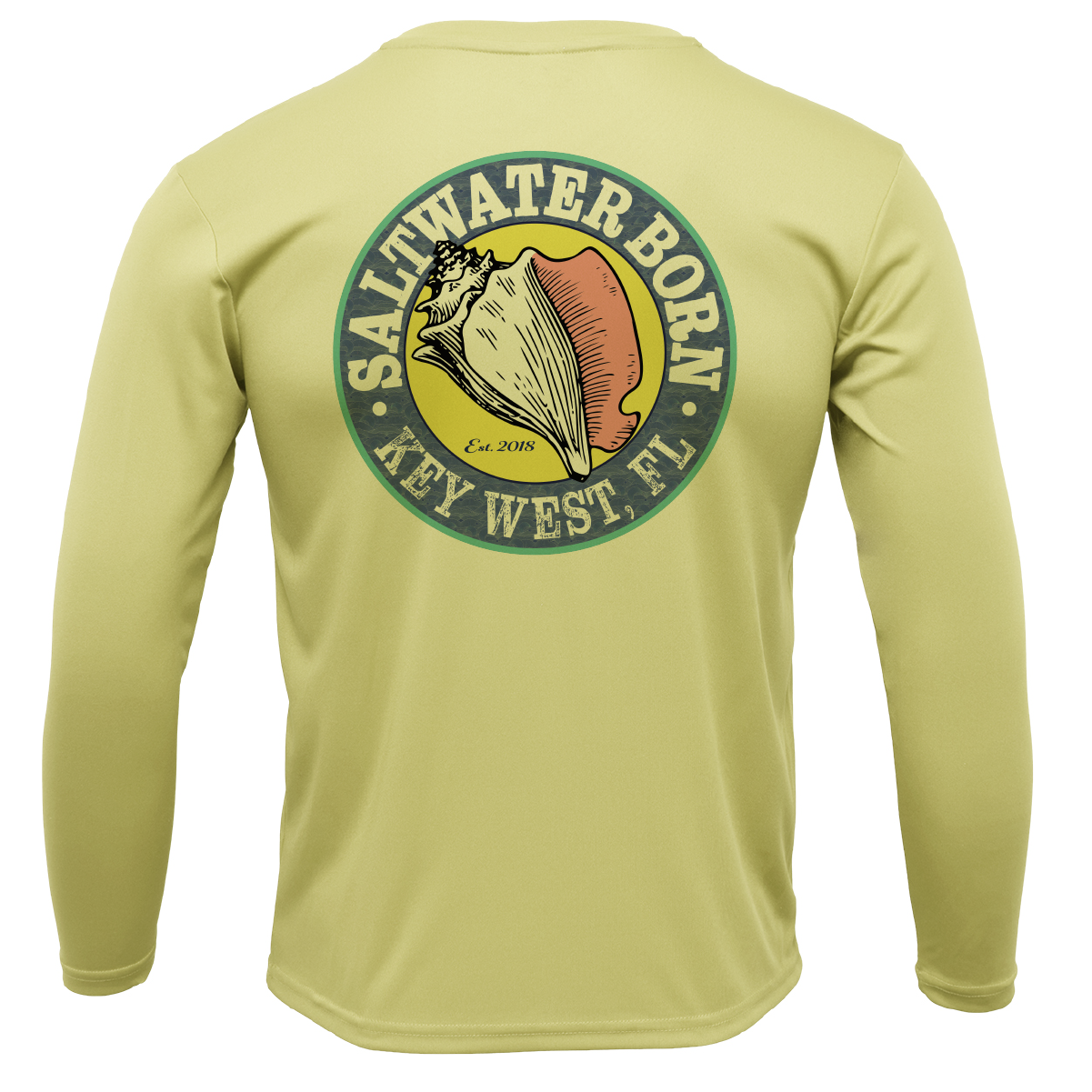 Key West, FL USA Born Boy's Long-Sleeve UPF 50+ Dry-Fit Shirt