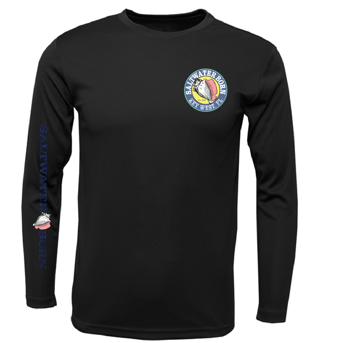 Key West, FL Island Time Men's Long Sleeve UPF 50+ Dry-Fit Shirt