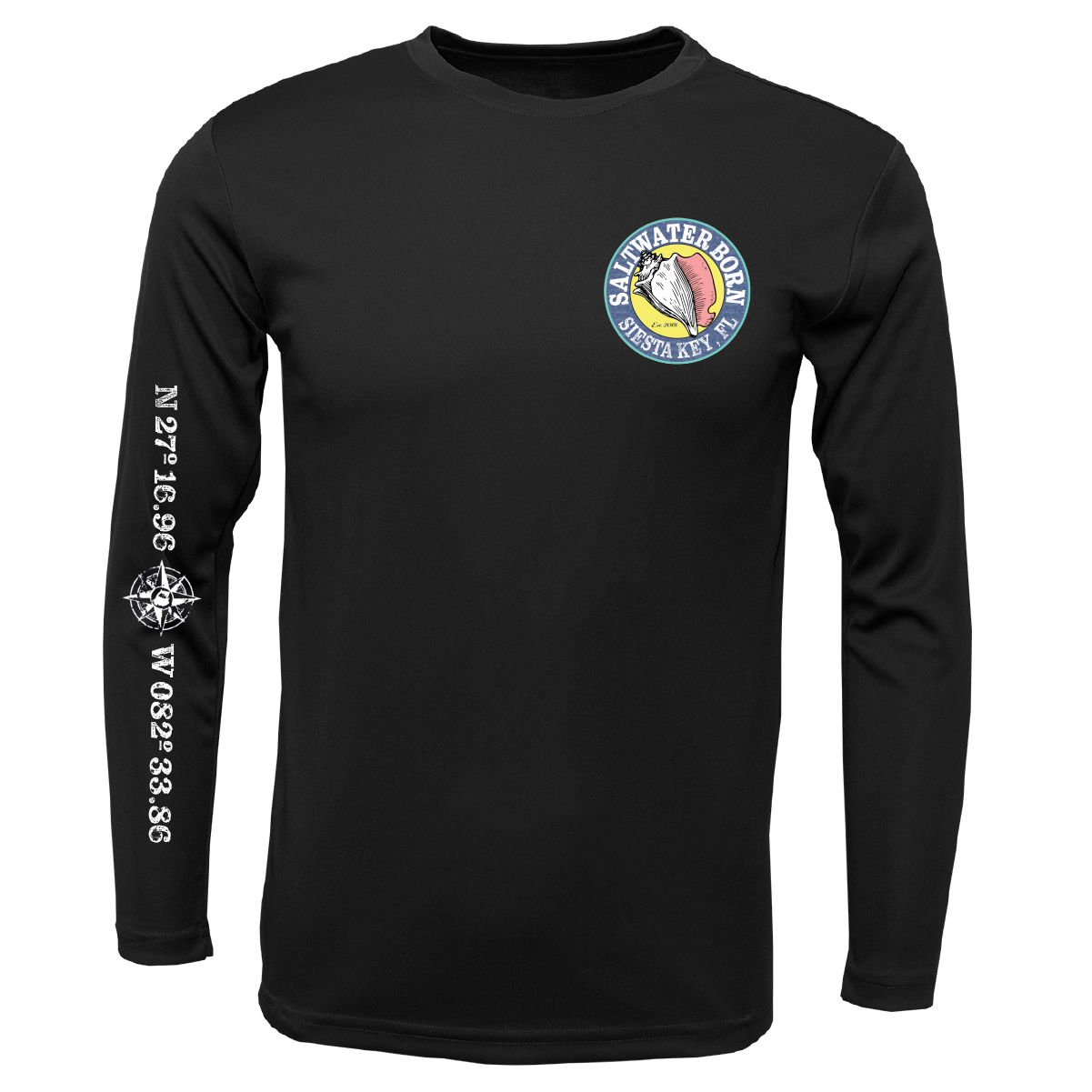 Siesta Key, FL Kraken Men's Long Sleeve UPF 50+ Dry-Fit Shirt