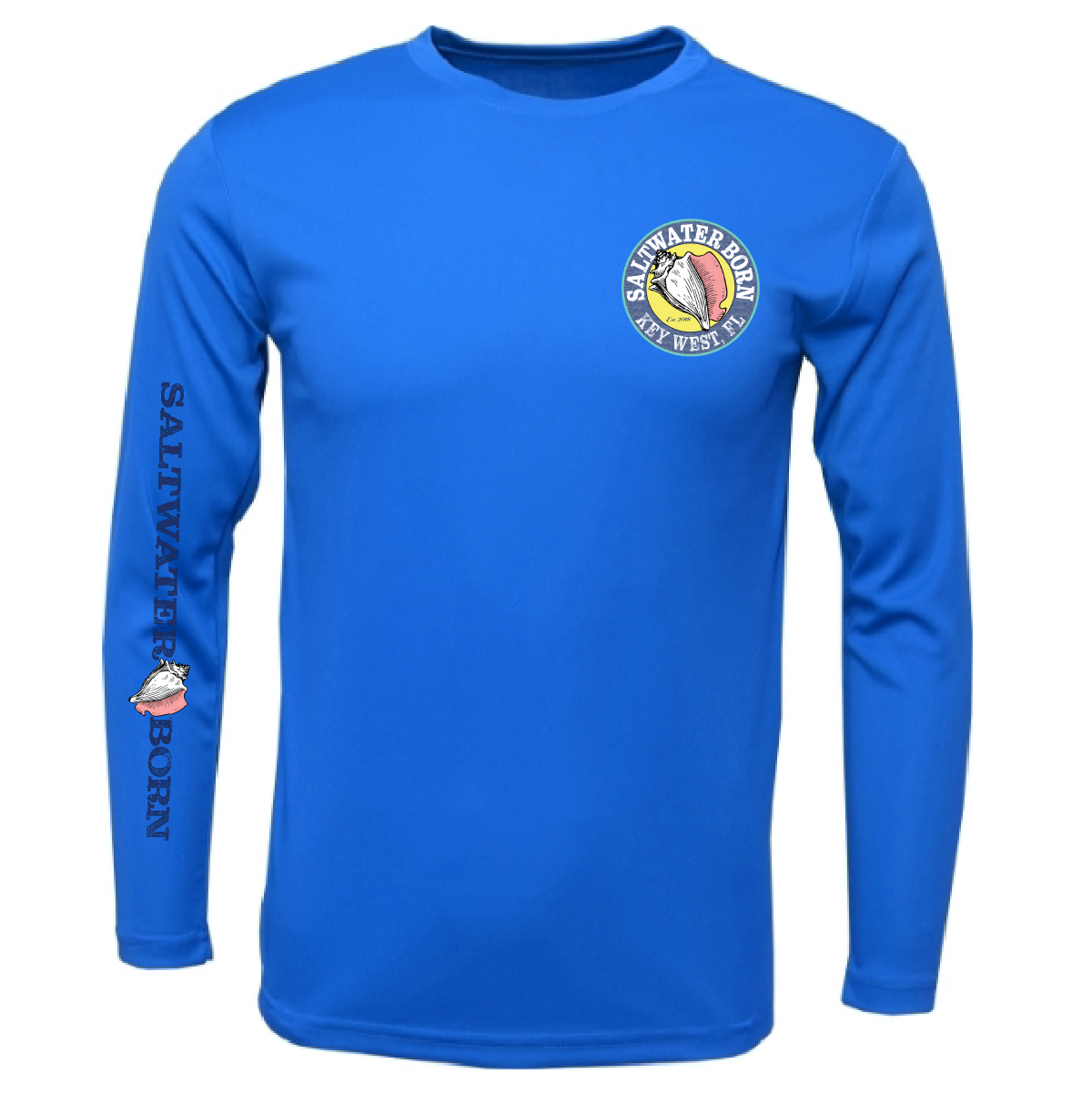 Key West, FL Turtle Men's Long Sleeve UPF 50+ Dry-Fit Shirt