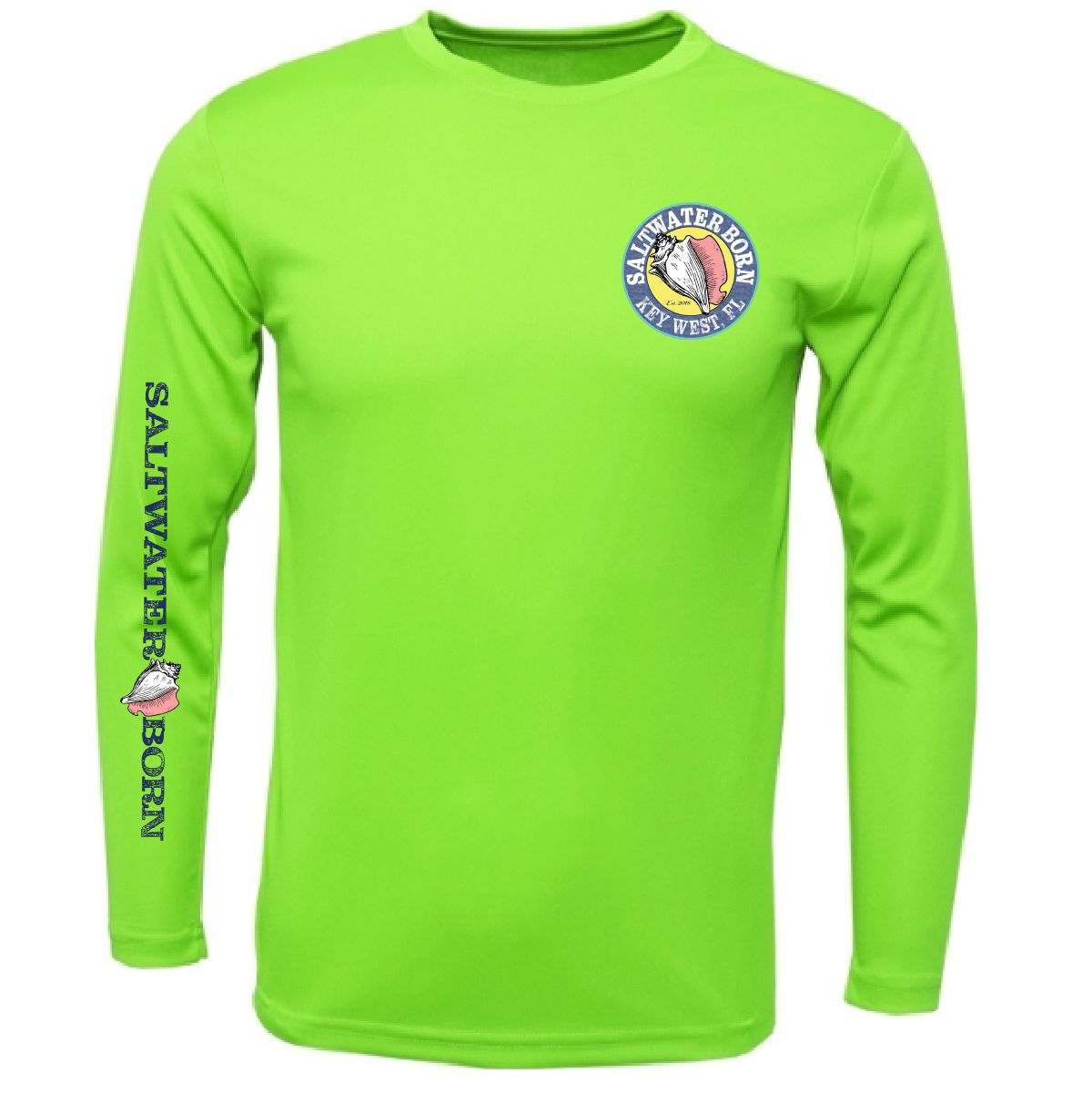 Key West, FL Turtle Men's Long Sleeve UPF 50+ Dry-Fit Shirt