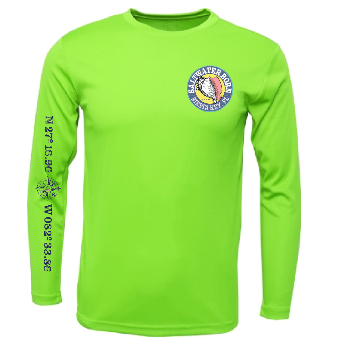 Siesta Key, FL Kraken Men's Long Sleeve UPF 50+ Dry-Fit Shirt