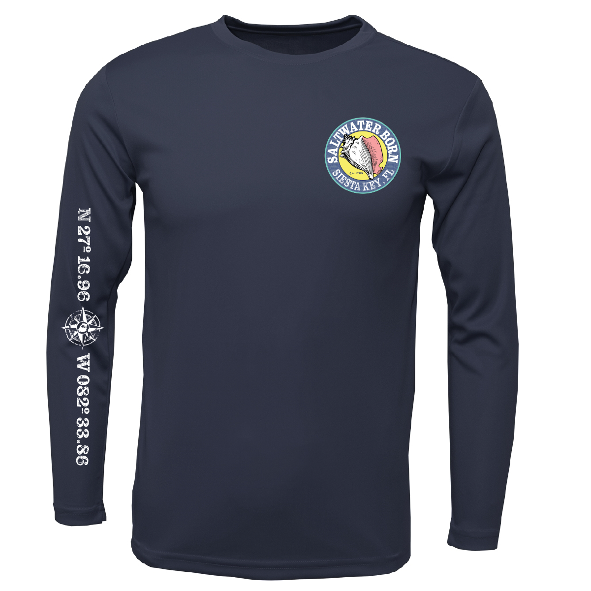 Siesta Key, FL Kraken Men's Long Sleeve UPF 50+ Dry-Fit Shirt