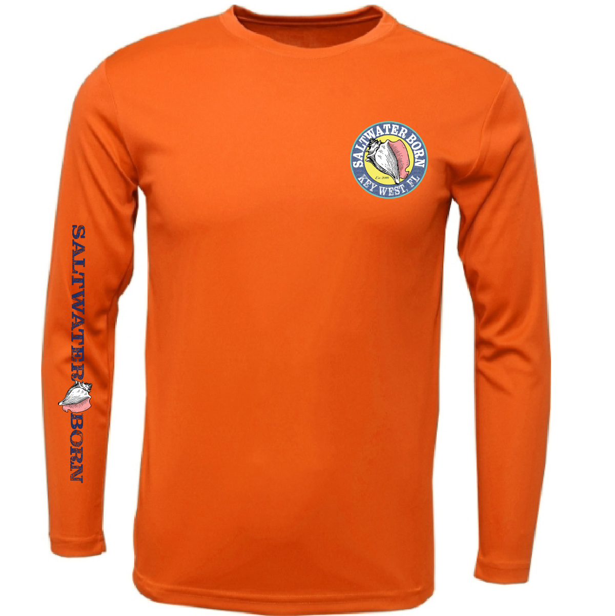 Key West, FL Island Time Men's Long Sleeve UPF 50+ Dry-Fit Shirt