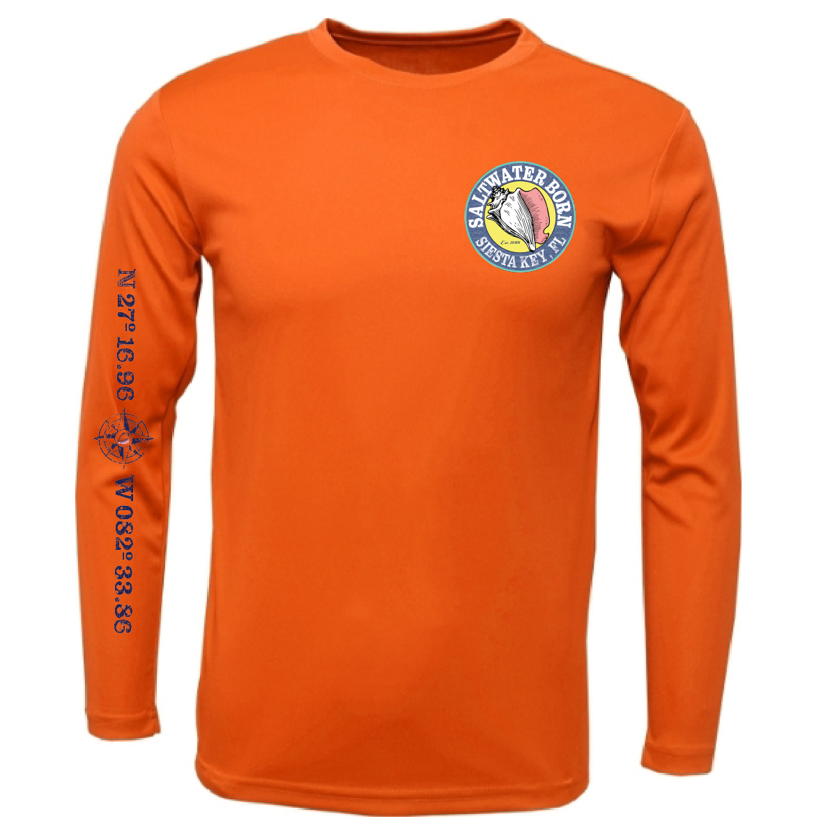 Siesta Key, FL Kraken Men's Long Sleeve UPF 50+ Dry-Fit Shirt